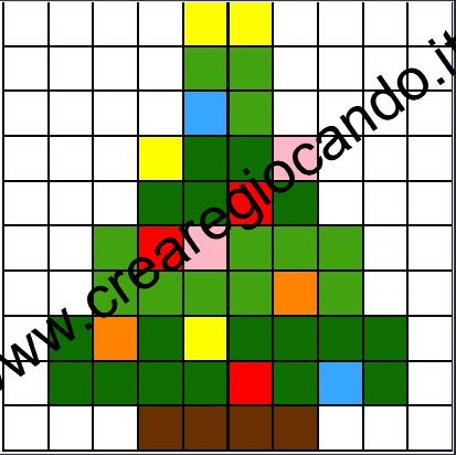 ALBERO DI NATALE IN PIXEL ART PICCOLO