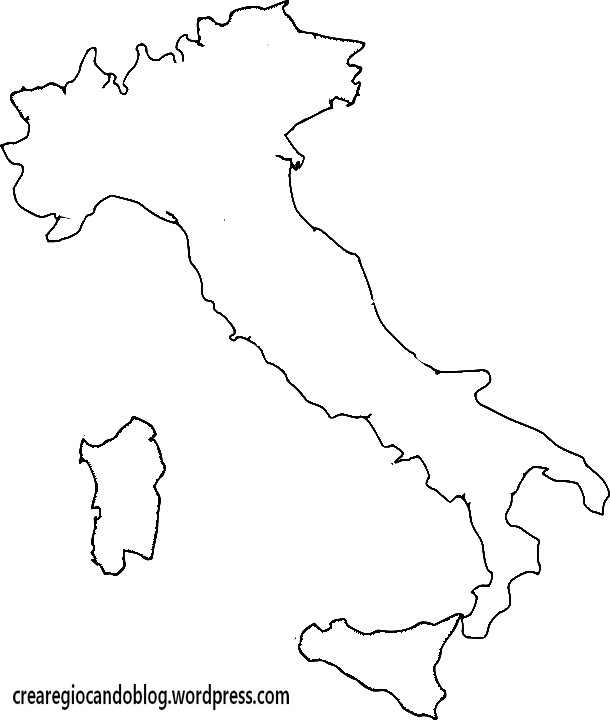 Cartina dell'Italia politica da stampare Cartina dell'Italia politica  Cartina regioni italiane Carta politica Italia