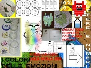 COLORI DELLE EMOZIONI LABORATORIO CODING-PIXEL ART SCHEDE 10 X 10 LETTERE E NUMERI 15 PAGINE