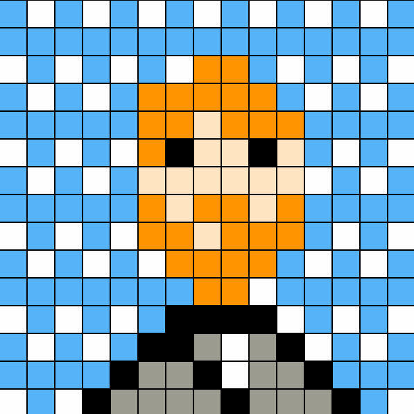 Immagine di Van Gogh ritratto in pixel art