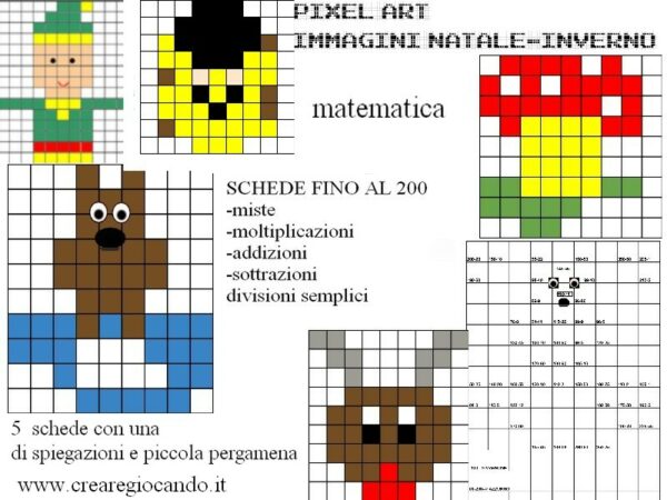 57. MATEMATICA IN PIXEL ART 1 - 200 MOLTIPLICAZIONI, ADDIZIONI, SOTTRAZIONI E DIVISIONI