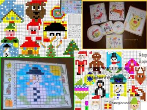 LOTTO 3 LABORATORI BIGLIETTI NATALE PIXEL ART - CREATIVI: 52 Pag.