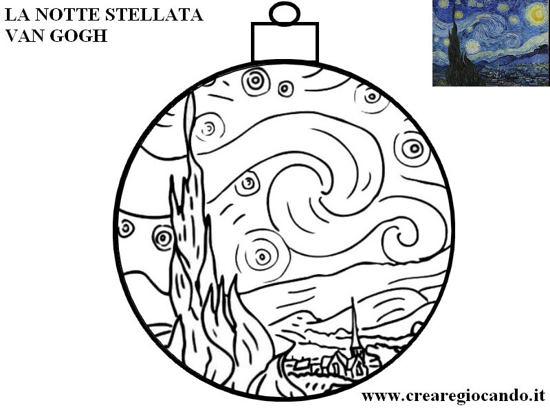 LA PALLINA DI NATALE DI VAN GOGH, NOTTE STELLATA