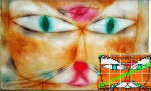 91. GATTO E UCCELLO DI KLEE IN PIXEL ART