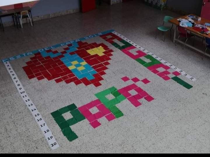 Pixel Art Maxi Immagine Festa Del PapÀ 2 Immagini Crearegiocando